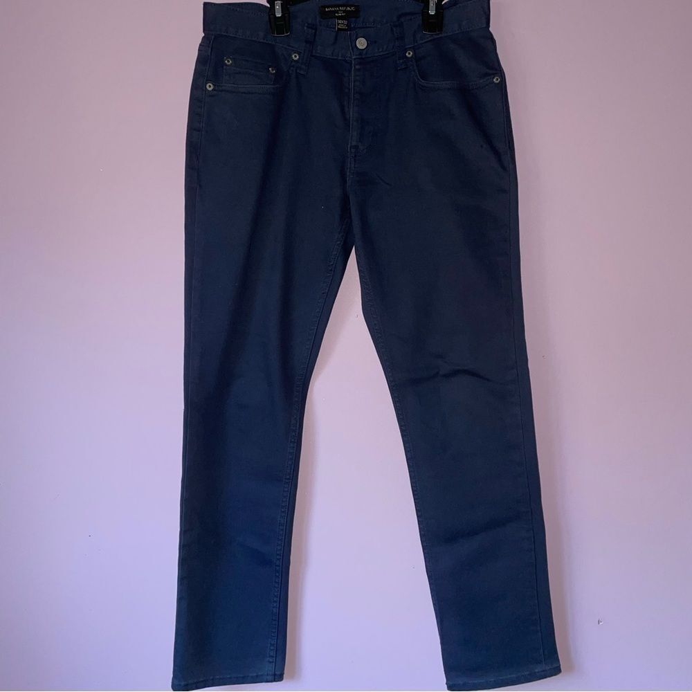Banana Republic Size 30x32 Navy Blue Denim Slim Fit Jeans